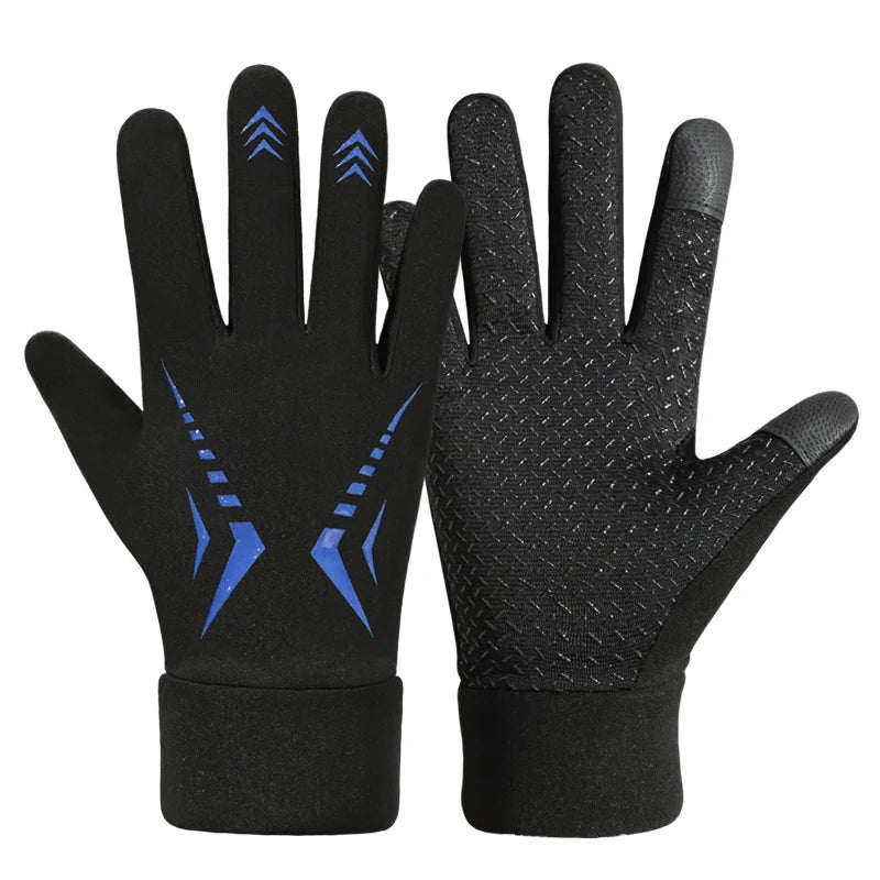 WRELS Autumn Winter Warm Cycling Gloves Waterproof Thermal Touch Screen Riding Cycling Skiing Non-slip Winter Bike Gloves Men
