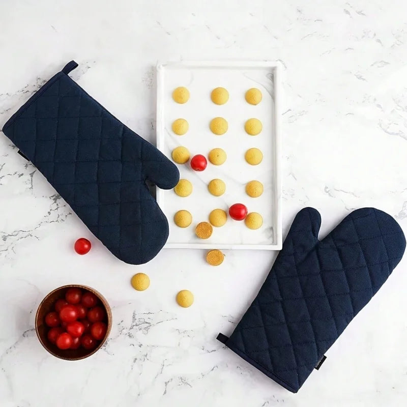 4-piece set of oven gloves with high heat resistance, thick kitchen extension, oven gloves for kitchen baking