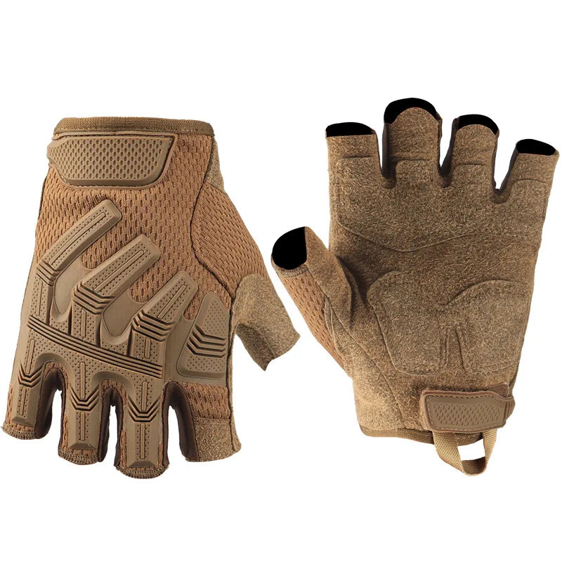 Tactical Half Finger Gloves Outdoor Sport Cycling Hunting Shooting Camping Hiking Combat Bicycle Non-slip Shock-proof Gear Men