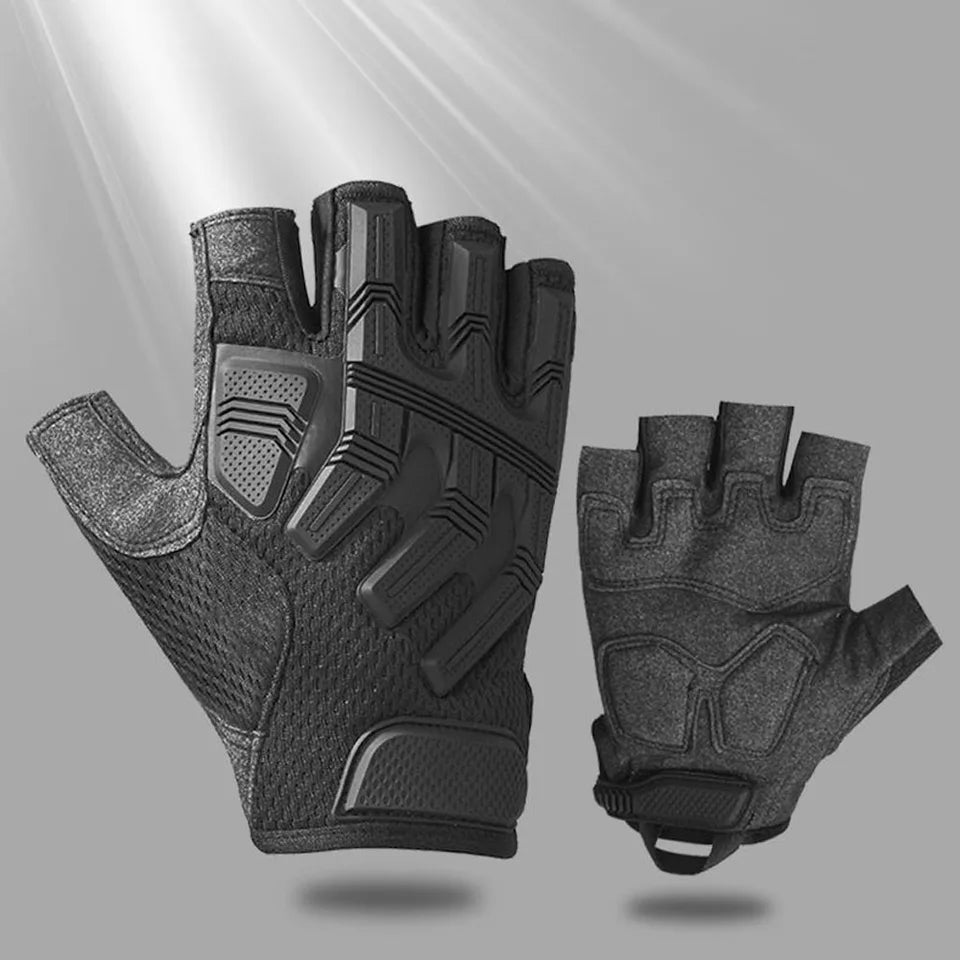 Tactical Half Finger Gloves Outdoor Sport Cycling Hunting Shooting Camping Hiking Combat Bicycle Non-slip Shock-proof Gear Men
