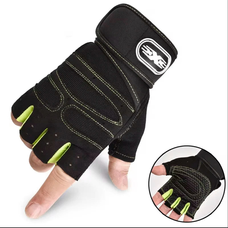 Gym Gloves for Men Women Fitness Weight Lifting Wristband Gloves Body Building Training Sports Exercise Cycling Glove Shockproof