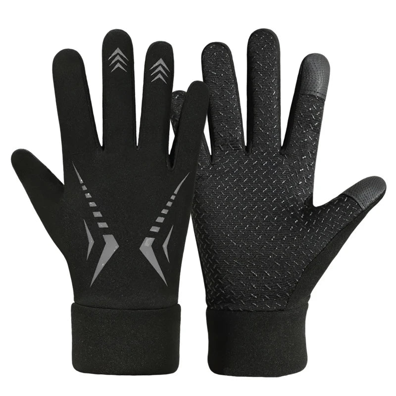 WRELS Autumn Winter Warm Cycling Gloves Waterproof Thermal Touch Screen Riding Cycling Skiing Non-slip Winter Bike Gloves Men
